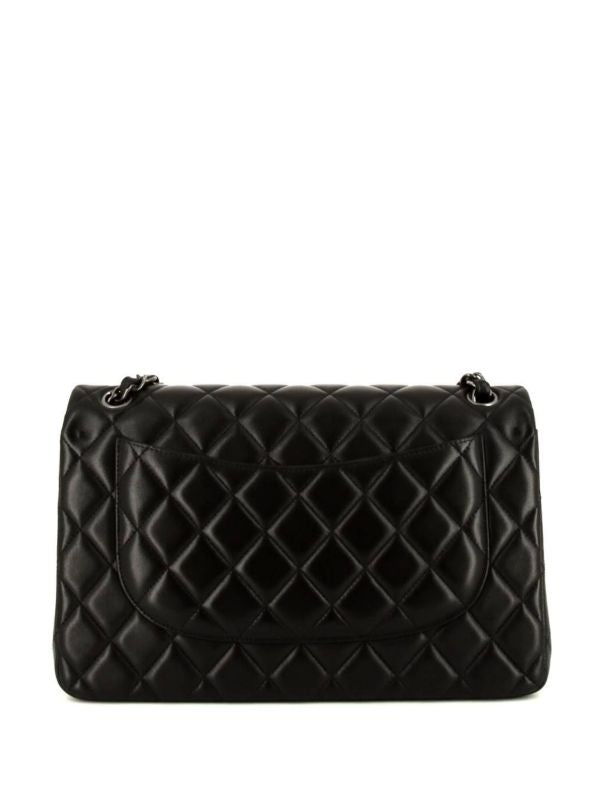 Bolso de mano Chane:l Timeless Classic en cuero acolchado negro mate 1112