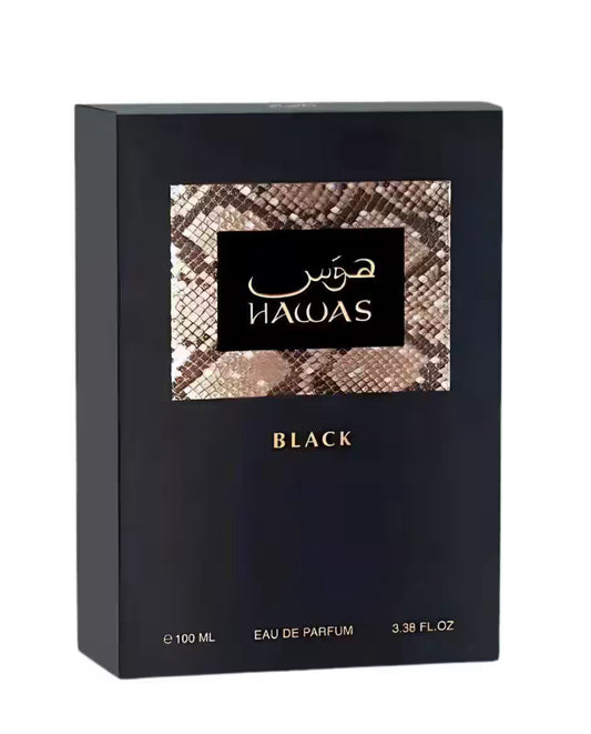 Perfume Eau de Parfum Hawas Black para hombre 100ml
