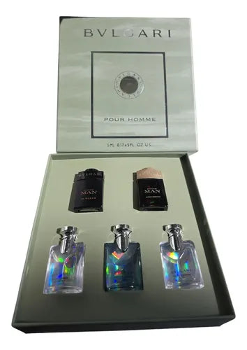 Set de 5 fragancias de lujo de regalo bvl-gari color verde