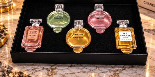 Set de lujo de 5 fragancias mini regalo Cha-nel