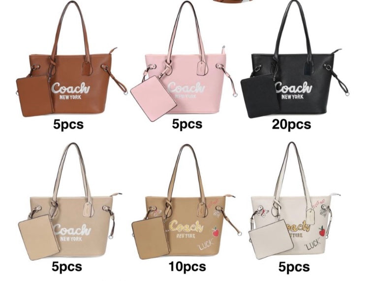 Bolsa duo Tote Coac/h para dama M2576 con pochette imagen de referencia incluye caja y cubre pólvora y