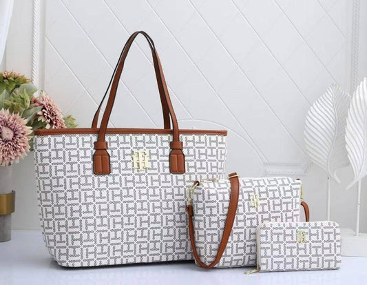 Set de Bolsas Tommy H/ 3 Piezas – Bolsa + Pochette + Cartera | Modelo 880-2