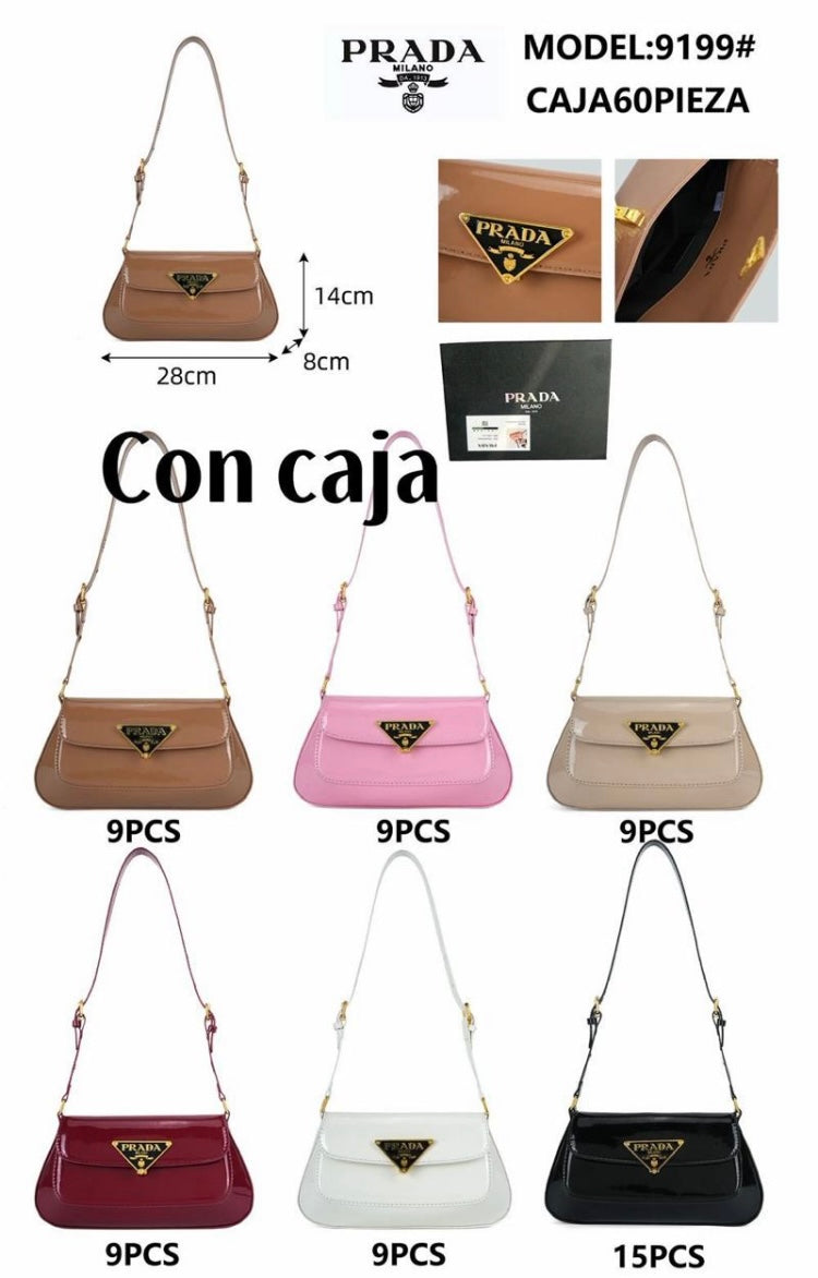 Bolsa Crossbody para Dama Pra/da 9199