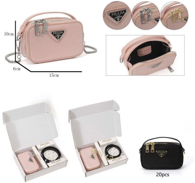 Set Crossbody con cinturon Pra/da F048