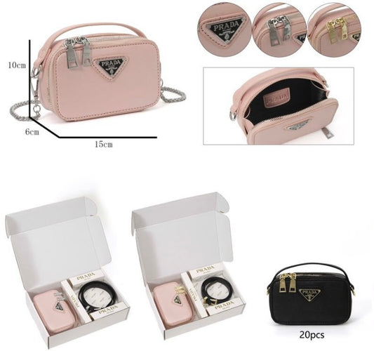 Set Crossbody con cinturon Pra/da F048