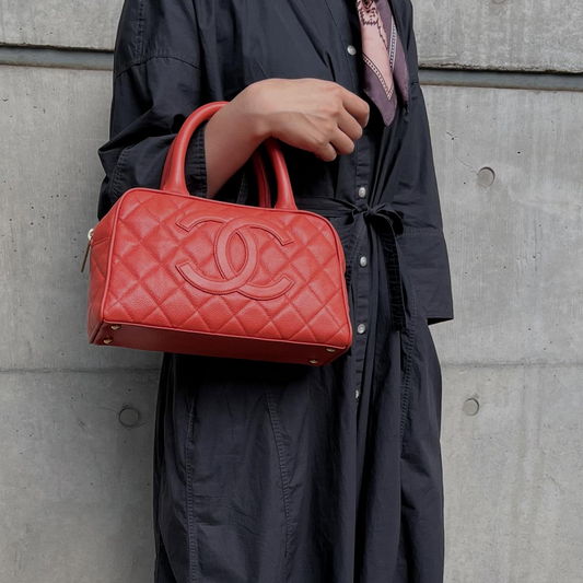 Bolsa de mano Chane/l Quilted Caviar Bowling Bag 16500