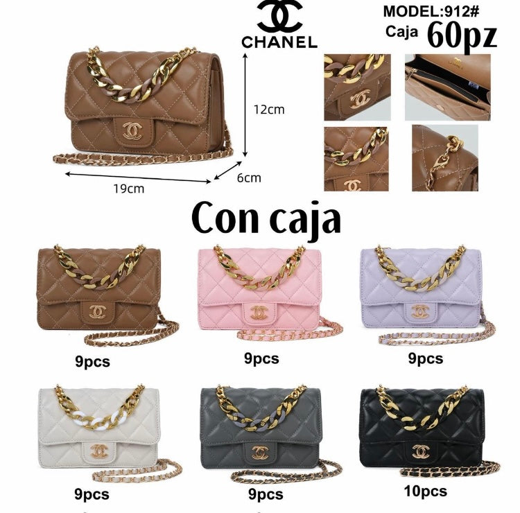 Bolso Crossbody con caja Cha/nel 912