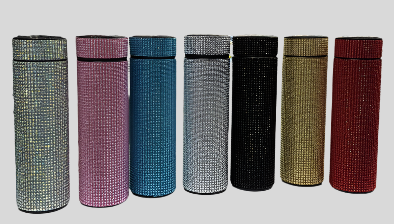 Termo de pedrería tipo diamante digital caliente o frío capacidad 500 ml (A3) 0006