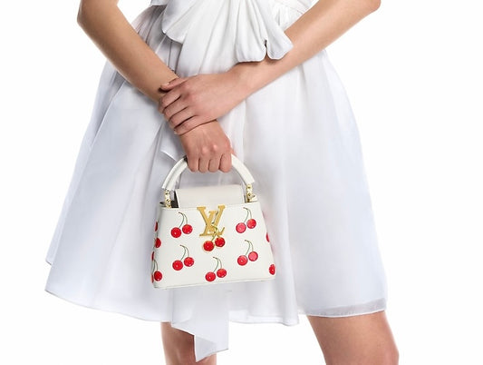 Bolsa Crossbody L/V para dama 100 por ciento piel genuina  edición limitada/ takas/hi mura/ kami/ cherry 98147-1