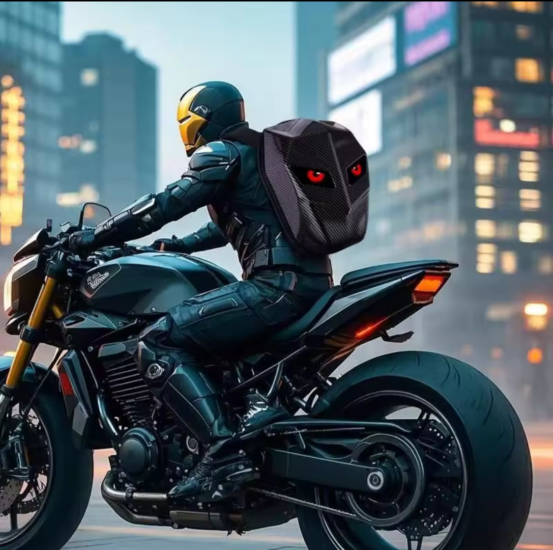 Mochila Eyes Ojos LED de Fibra de Carbono Impermeable – Gran Capacidad 27000