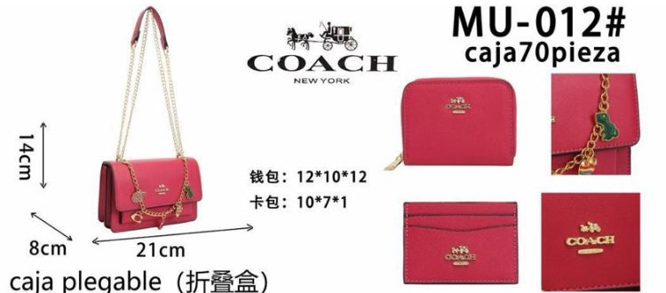 (NUEVO) Bolsa Crossbody Coa/ch MU-012 incluye caja