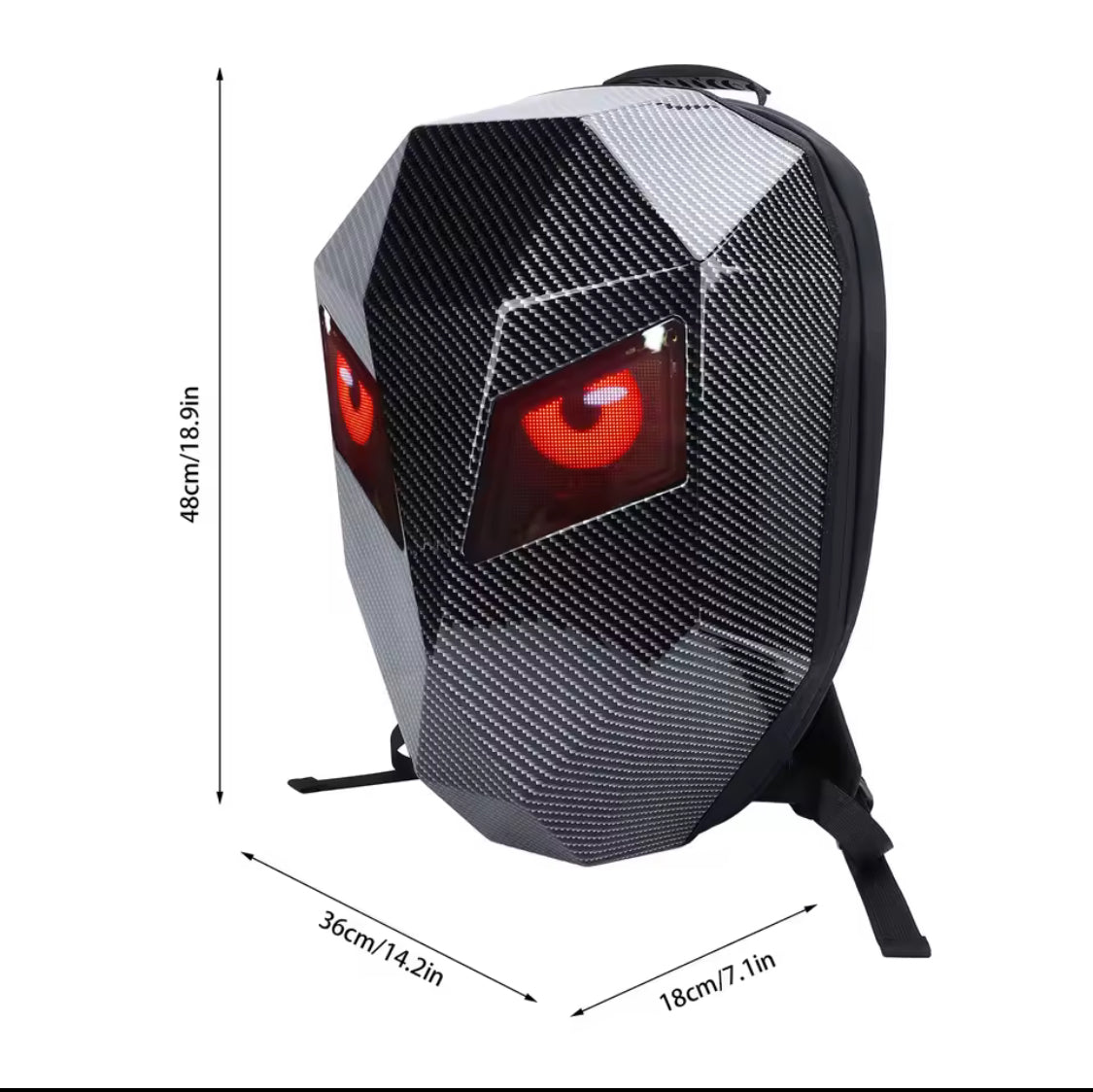 Mochila Eyes Ojos LED de Fibra de Carbono Impermeable – Gran Capacidad 27000