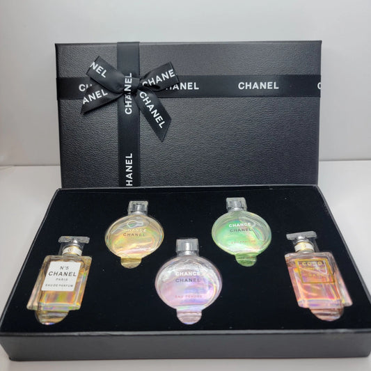Set de lujo de 5 fragancias mini regalo Cha-nel