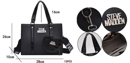 Bolso para dama S/M 25133 duo con pochette en forma de corazon