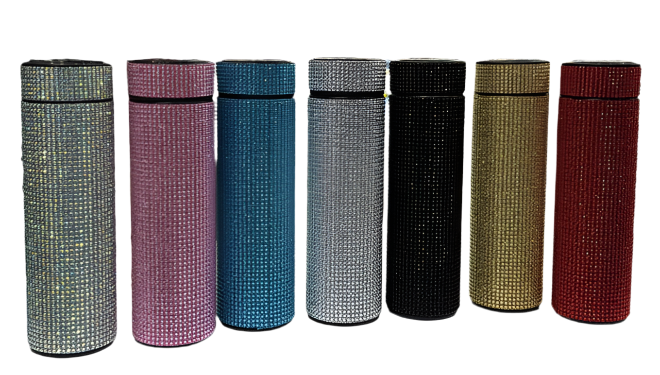 Termo de pedrería tipo diamante digital caliente o frío capacidad 500 ml (A3) 0006